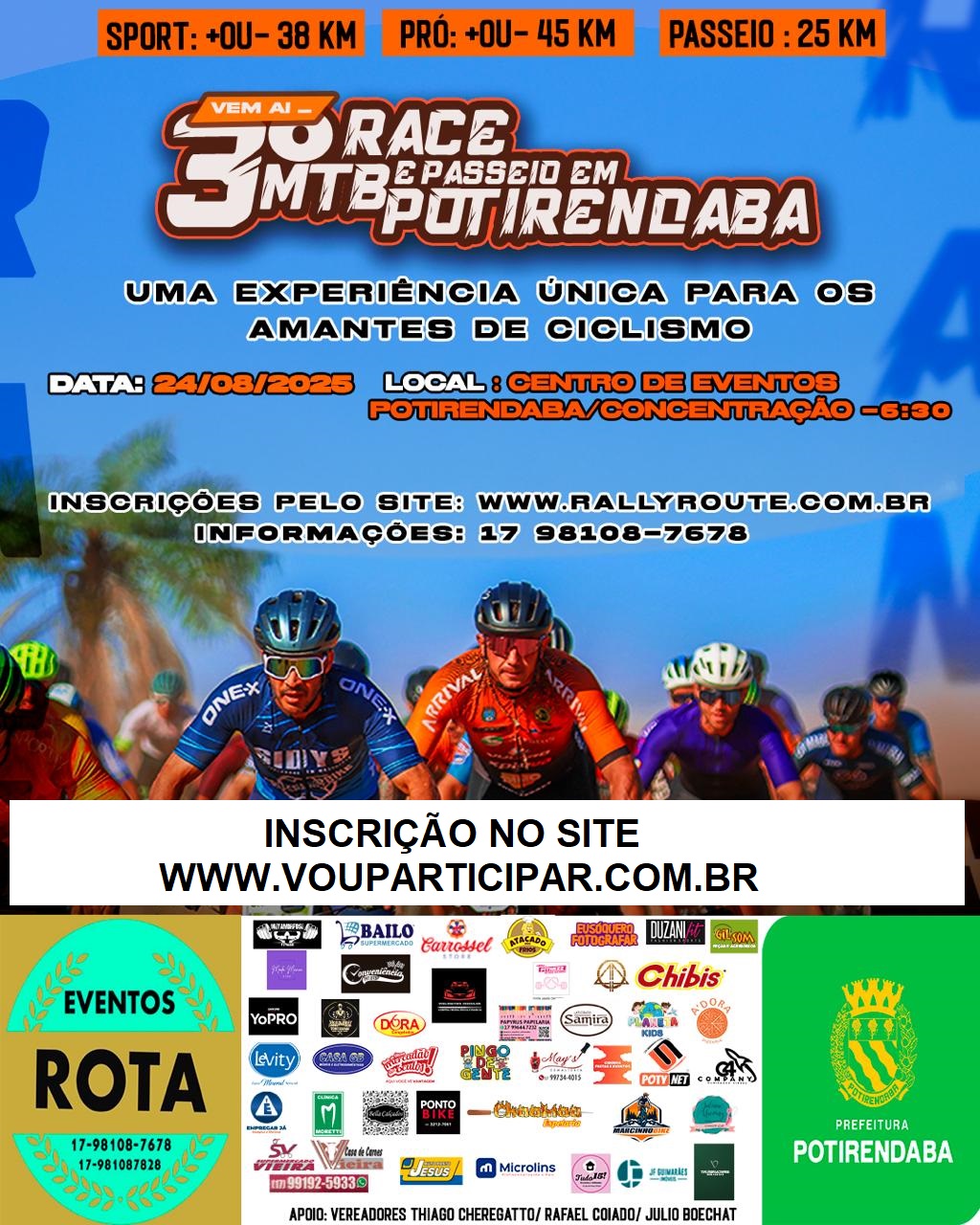 3° MTB RACE & PASSEIO POTIRENDABA SP